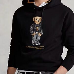 Ralph Lauren Black Lunar New Year Bear Hoodie - adult S